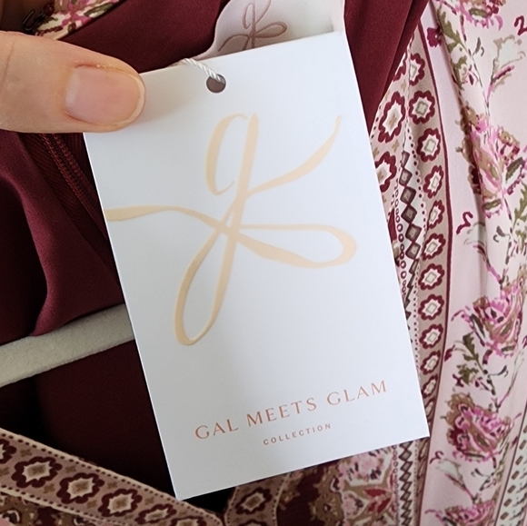 Gal Meets Glam Wine Liza Dress 18 NWT - Picture 8 of 8